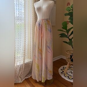 Elegant Pastel Maxi Skirt